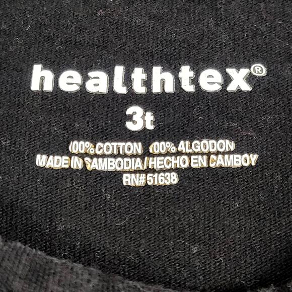 Healthtex Black Long Sleeve Top w/ Flower Graphic Size 3T - Picture 2 of 5